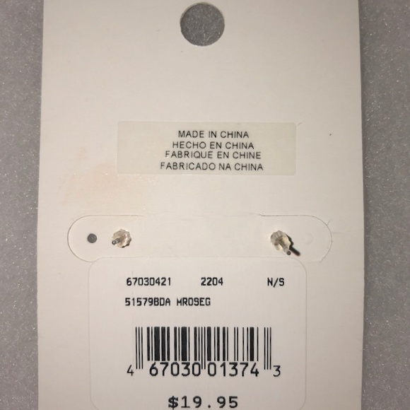 David’s Bridal Rose Gold Cubic Zirconia Earrings - Picture 5 of 5